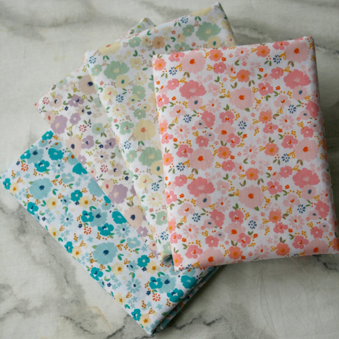 Cotton floral prints fabricsewing fabricIdyllic floral | Etsy