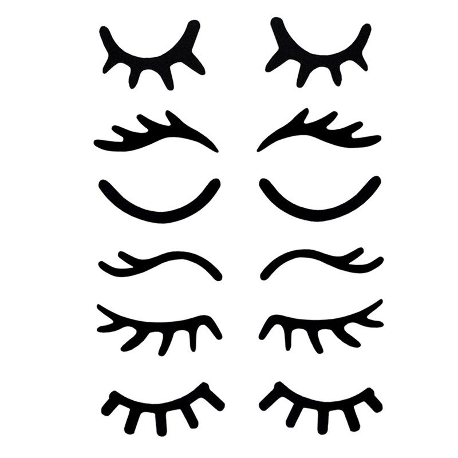 Unicorn Eyelashessleepy Eyelashes Decalsunicorn Etsy