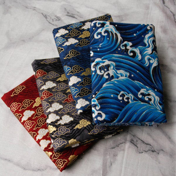 100% cotton Japanese bronzing fabric,Japanese fabric,Pure Cotton,Sewing Fabric,Handmade diy bag fabric,Hot stamping fabric,1/2 yards