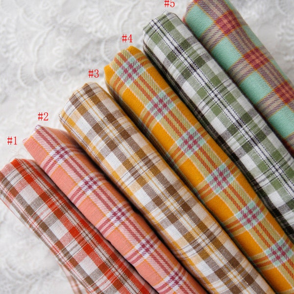 Yarn-dyed cotton plaid fabric,shirt,skirt garment fabric,delicate and soft,very suitable for making shirts,children dresses 1/2 yard