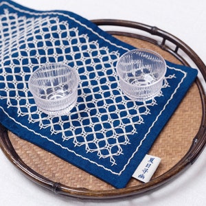 Sashiko kit,Pre-printed pattern,Sashiko material packaging,DIY Gifts for Crafters,Beginner Kits,White Towel Kit,Hydrangea thorn pattern