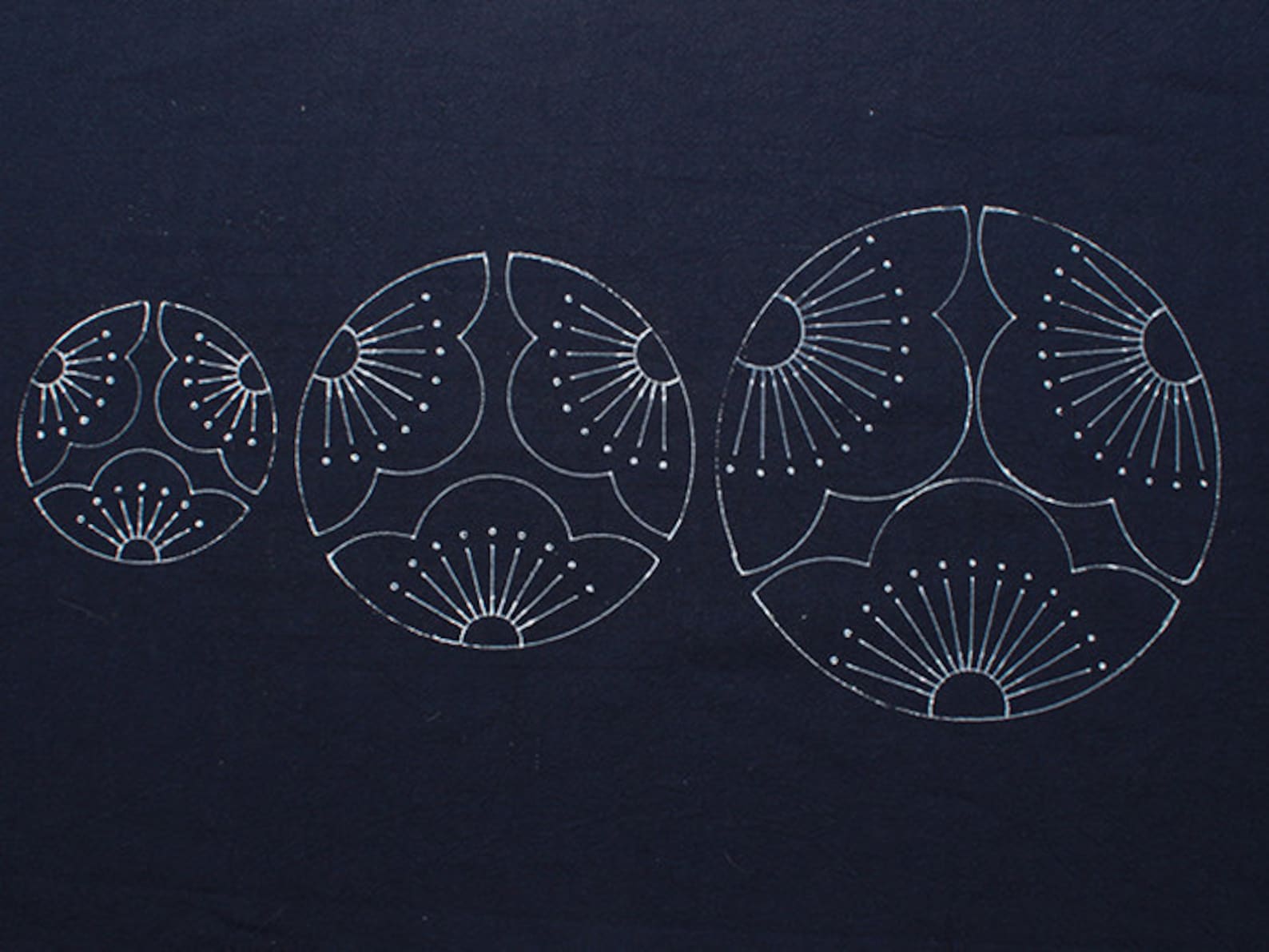4 Po-choirs Sashiko Acrylique 10x20cm - Motifs Broderie Japonaise - Réutilisables Pour Quilting