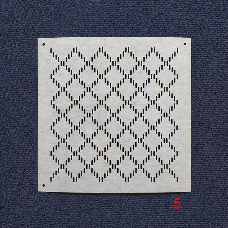 HOBBIESAY 4Pcs Acrylic Sashiko Stencils - 10x20cm Embroidery Templates For Quilting & Hand Stitching Patterns