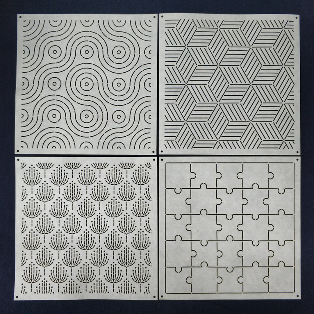 Sashiko Stencil,sashiko Embroidery Pattern,quilt Stitch Mold,japanese ...