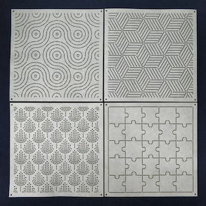 Sashiko Stencil,Sashiko embroidery pattern,Quilt stitch mold,Japanese traditional pattern,creative pattern,20*20cm/8*8inches