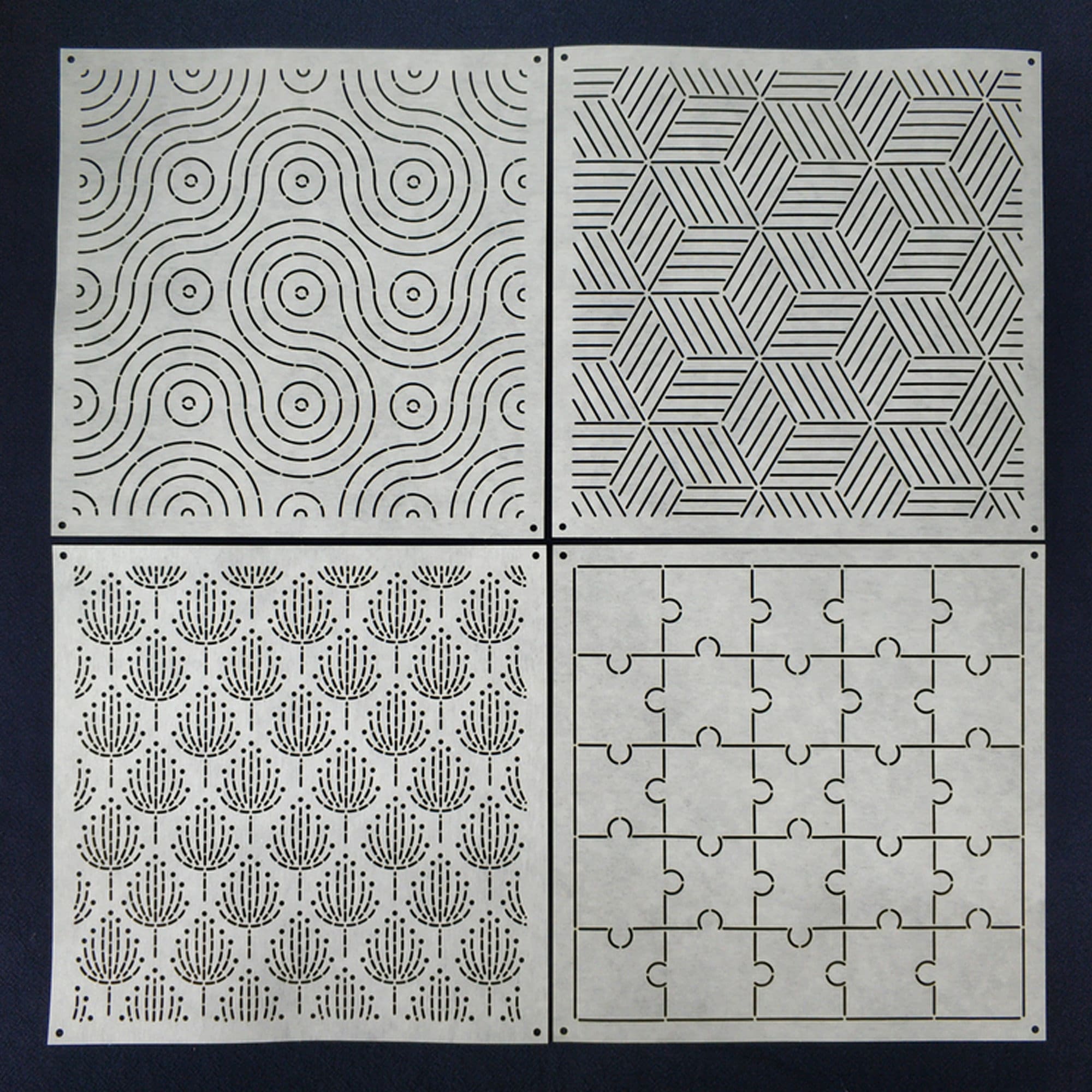 Sashiko Stencil,sashiko Embroidery Pattern,japanese Traditional  Pattern,quilting Stencil,creative Pattern,3 Pattern Options 