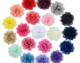 4inch chiffon flower,DIY Craft Flolwers,Flower Accessories,Baby Flower Headband Flower Supplies,fabric flowers