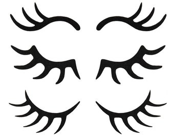 Unicorn Eyelashes,Sleepy Eyelashes Decals,Unicorn party,eyelashes DIY,Unicorn Eyelash Accessories,Felt eyelashes