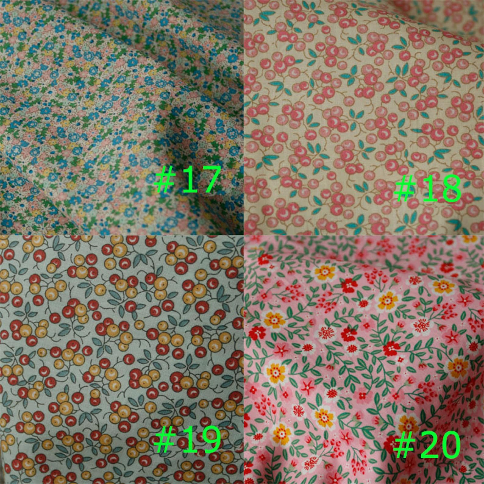 Cotton floral prints fabricsewing fabricIdyllic floral | Etsy