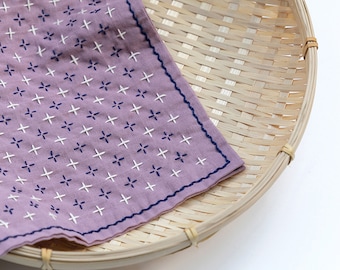 Sashiko Pre-printed pattern,Sashiko Sampler,Double thin cotton cloth,9 patterns option,DIY Gifts for Crafters,Gifts for beginners