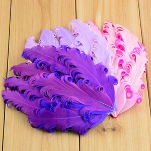 27 color options Curly Feathers Goose Feather Pad Feathers DIY Feather Headbands Clips Hats Newborn Photo Prop Nagorie Feather Pads