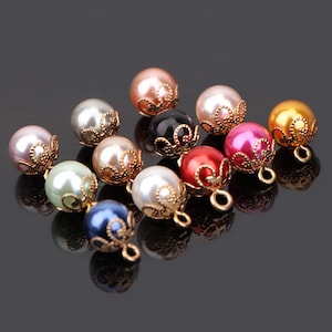 Colorful Pearl Buttons/Pearl Buttons Sweater Knitwear Sweater Accessories Buttons Pearl Buttons Round Buttons DIY accessories
