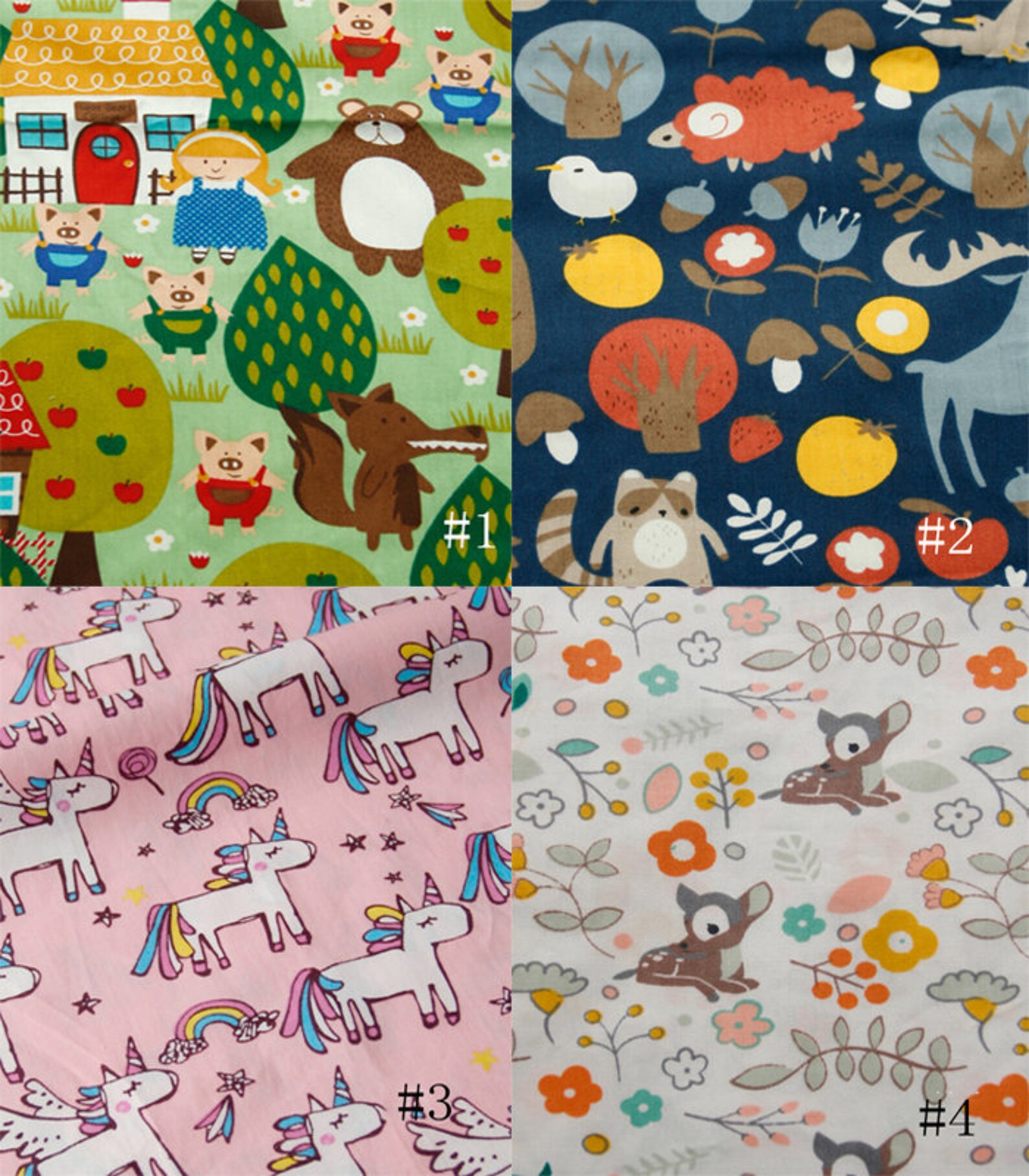 Cartoon printed fabricsewing fabricTwill cotton fabriccute | Etsy