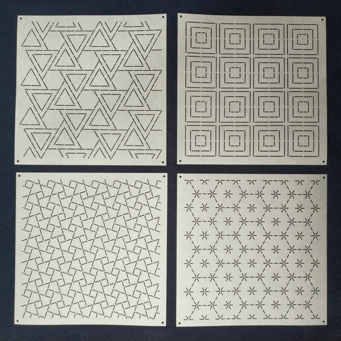 Sashiko Stencilsashiko Embroidery Patternquilt Stitch Mold4 - Etsy