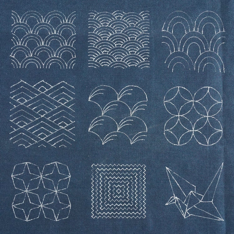 Sashiko Stencils #1 Traditional Sashiko Designs Collection - A Threaded  Needle