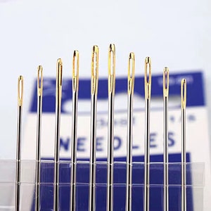 27pcs Leather Sewing Needles Assorted Sizes Hand Stitching Embroidery  Needles with Needle Threader