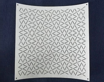 Szablon Sashiko, Wzór do haftu Sashiko, Tradycyjny wzór japoński, Szablon do pikowania, Wzór kreatywny, 3 opcje wzoru