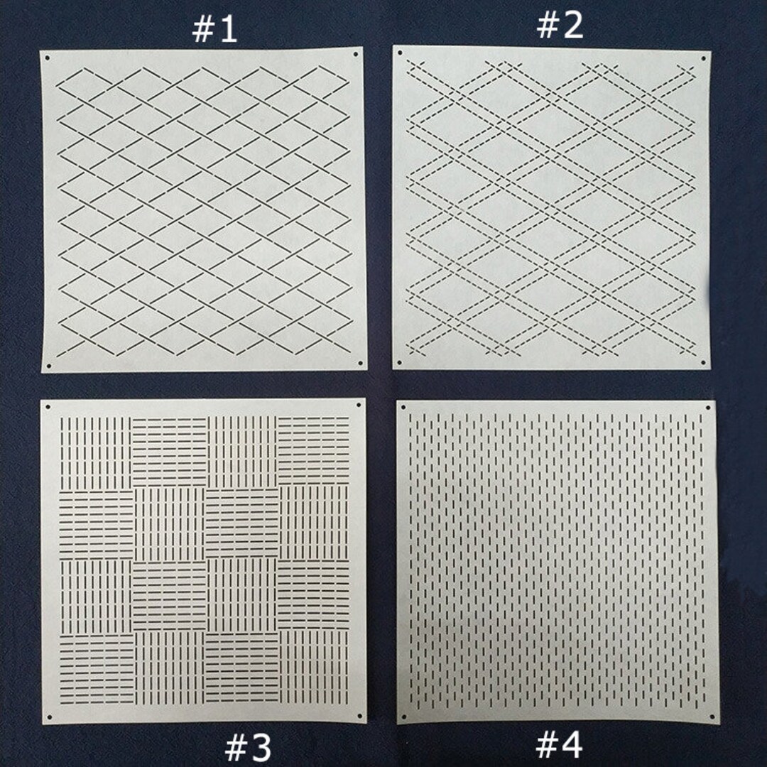 Sashiko Stencil,sashiko Embroidery Pattern,quilt Stitch Mold,4 Shape ...