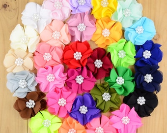 2.75 inch Fluffy Chiffon Flowers,DIY Craft Flolwers,Flower Accessories,Baby Flower Headband Flower Supplies,fabric flowers