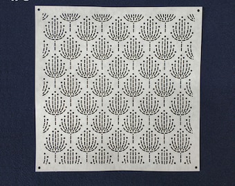 Plantilla Sashiko, patrón de bordado Sashiko, molde de puntada de edredón, patrón tradicional japonés, patrón creativo, 20 x 20 cm/8 x 8 pulgadas