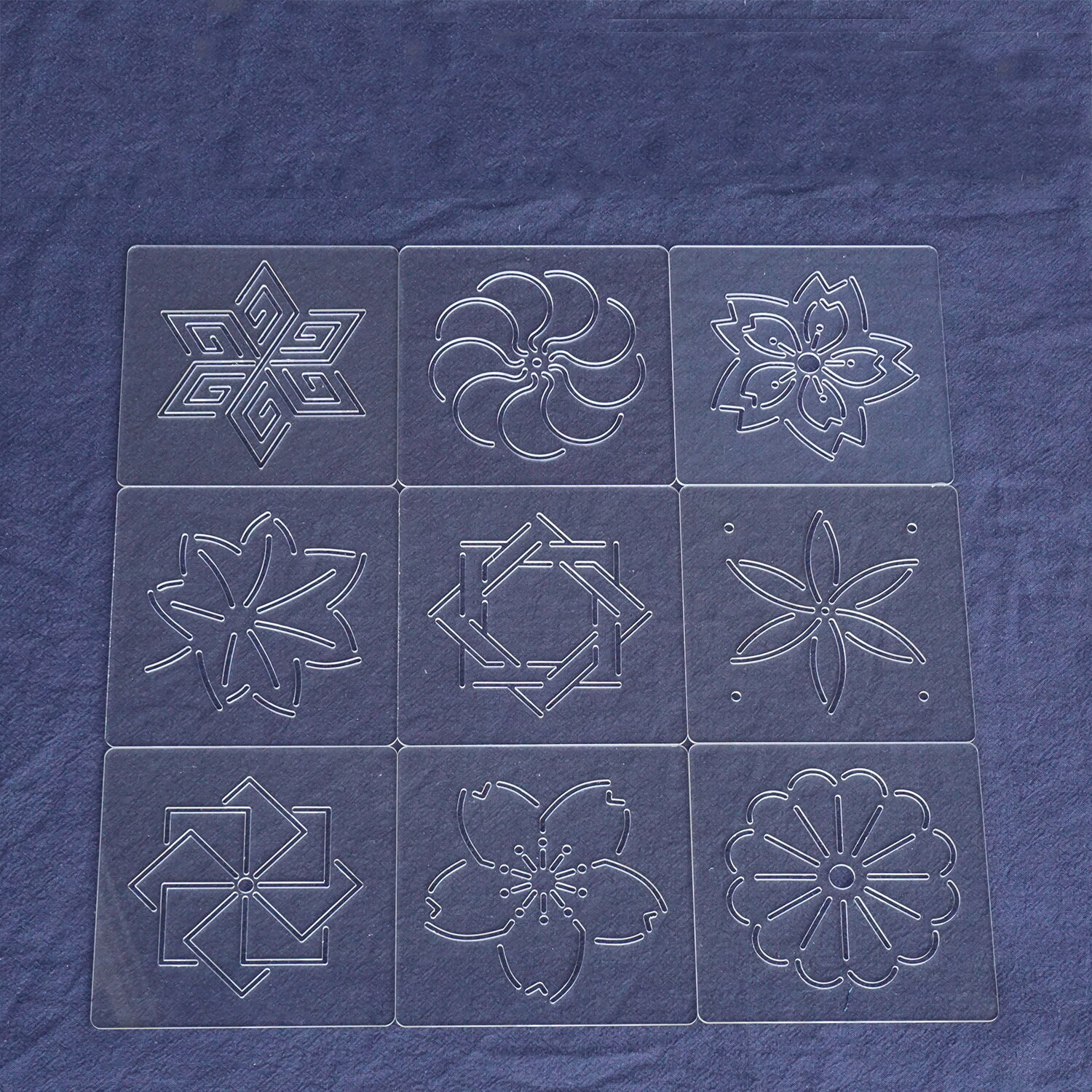 Sashiko Stencil, Sashiko embroidery pattern, Quilt stitch mold, Small  needle embroidery，10cm/4 inch diameter，10