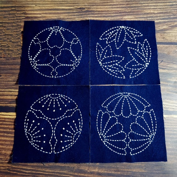 Sashiko Stencil,sashiko Embroidery Pattern,japanese Traditional  Pattern,quilting Stencil,4 Diameter,9 Pattern Options,coaster Pattern 