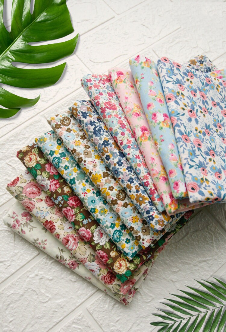 100% Cotton Fabric by the Half Yard,rose Printing Cotton Fabric,sewing  Cloth Fabric,diy Fabric Sewing Material - Etsy