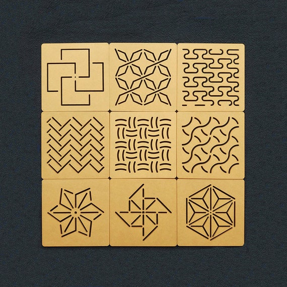 Plantillas Acrílicas Para Bordado Sashiko - 4 Piezas Con Diseño Hexagonal De Copo De Nieve