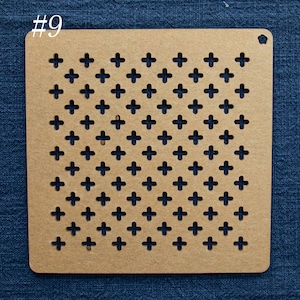 Stencil Sashiko 16 Pezzi - Modelli Acrilici Per Ricamo E Trapuntatura A Mano - Foto 2