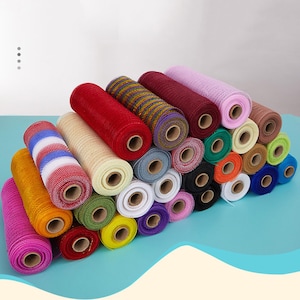 Poly Mesh 10" x 10 YARD Roll Wreath,garland making,gift packaging network,flower packaging,PP mesh,Christmas decorations