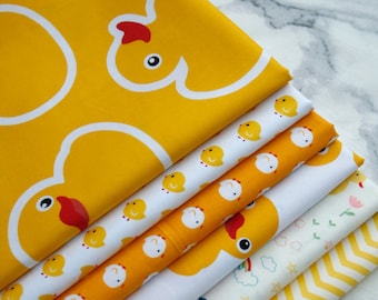 Little yellow duck cartoon twill baby cotton fabric,duvet cover sheet,cotton fabric,handmade fabric,children's fabric,DIY fabric