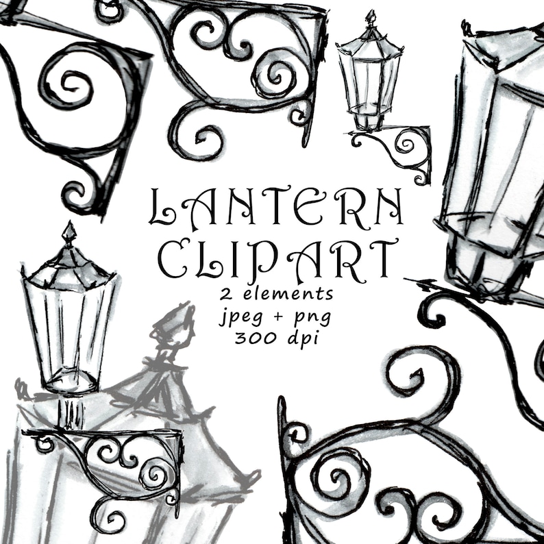 Streetlight Clipart Lantern Clipart Digital Citysketch Hand Painted Lantern Watercolor Clipart Hand Painted Image Cityscape Elements