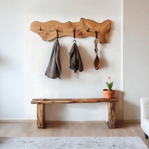 Handmade Coat Rack A Perfect Set Solid Wood Unique A Highlight For Your Home Home And Office Decor Impressive Gift Set