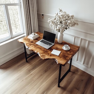 Solid Wood Tables Desks Rustic Office Accents Handcrafted Natural Colors Home & Office Decor Gift Sets