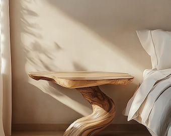 Mesas de noche, consolas de noche, mesas de pared artesanales y personalizadas, decoración del hogar de madera maciza, regalos de inauguración de la casa