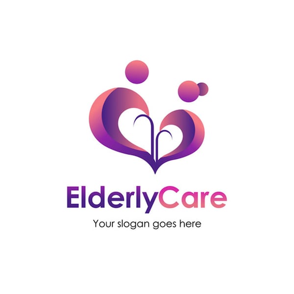 ELDERLY CARE LOGO Design, Custom Professional Elderly Care Logo Design. Unique Elderly Care Logo For Your Business