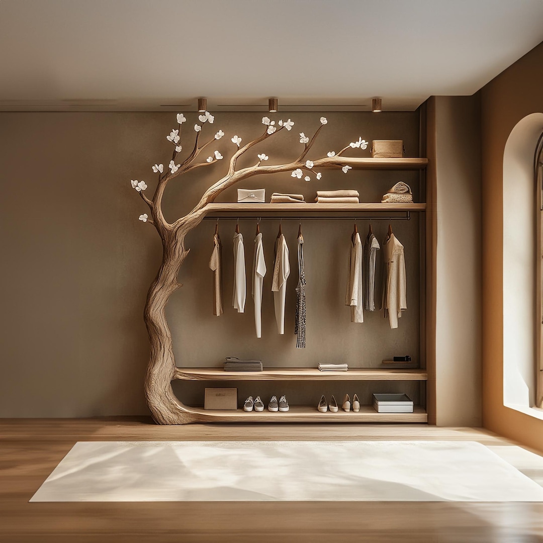 Diy Clothes Rack Tree Handmade Clothes Racks Tree Shelves Tier Shelves Unique Style Solid ...