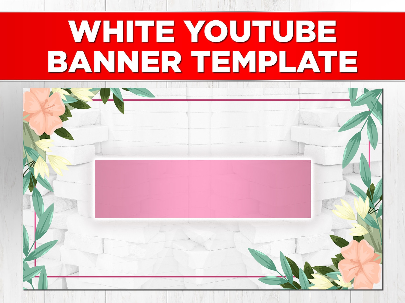 Premade White Youtube Banner Template Youtube Channel Art - Etsy