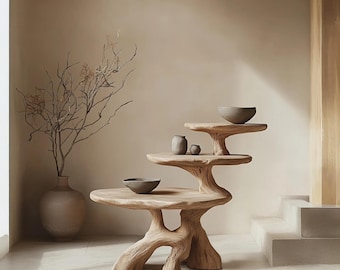 Consola rústica de madera para cualquier habitación, mueble de madera maciza hecho a mano, mesa de inauguración de la casa, aparador, decoración, regalo para el hogar