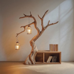 Standing Lamp Wood Floor Lamp Vintage Floor Lamp Living Room Bedroom Wood Lamp Decoration Minimalist Furniture Home Decor Gift For Her