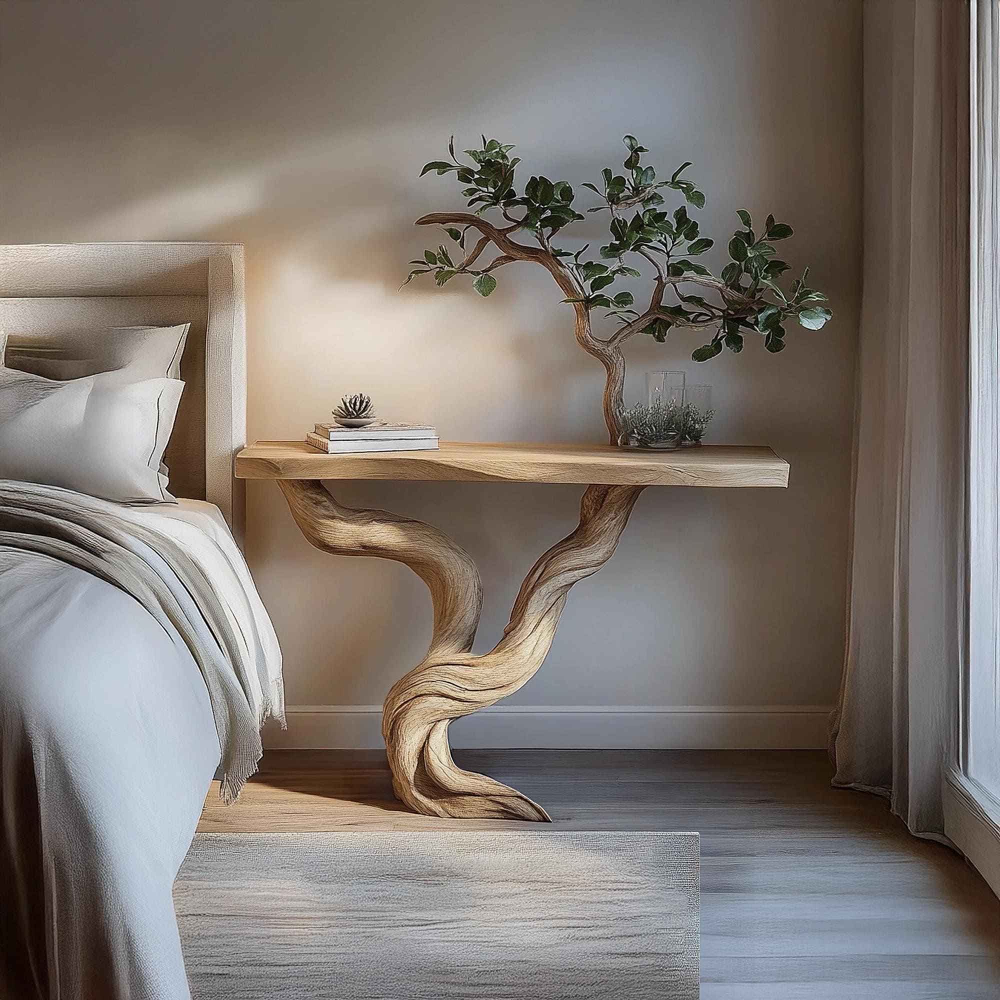 Consola rústica de pared, de madera maciza, tamaño personalizado, para oficina, hogar, regalo impresionante