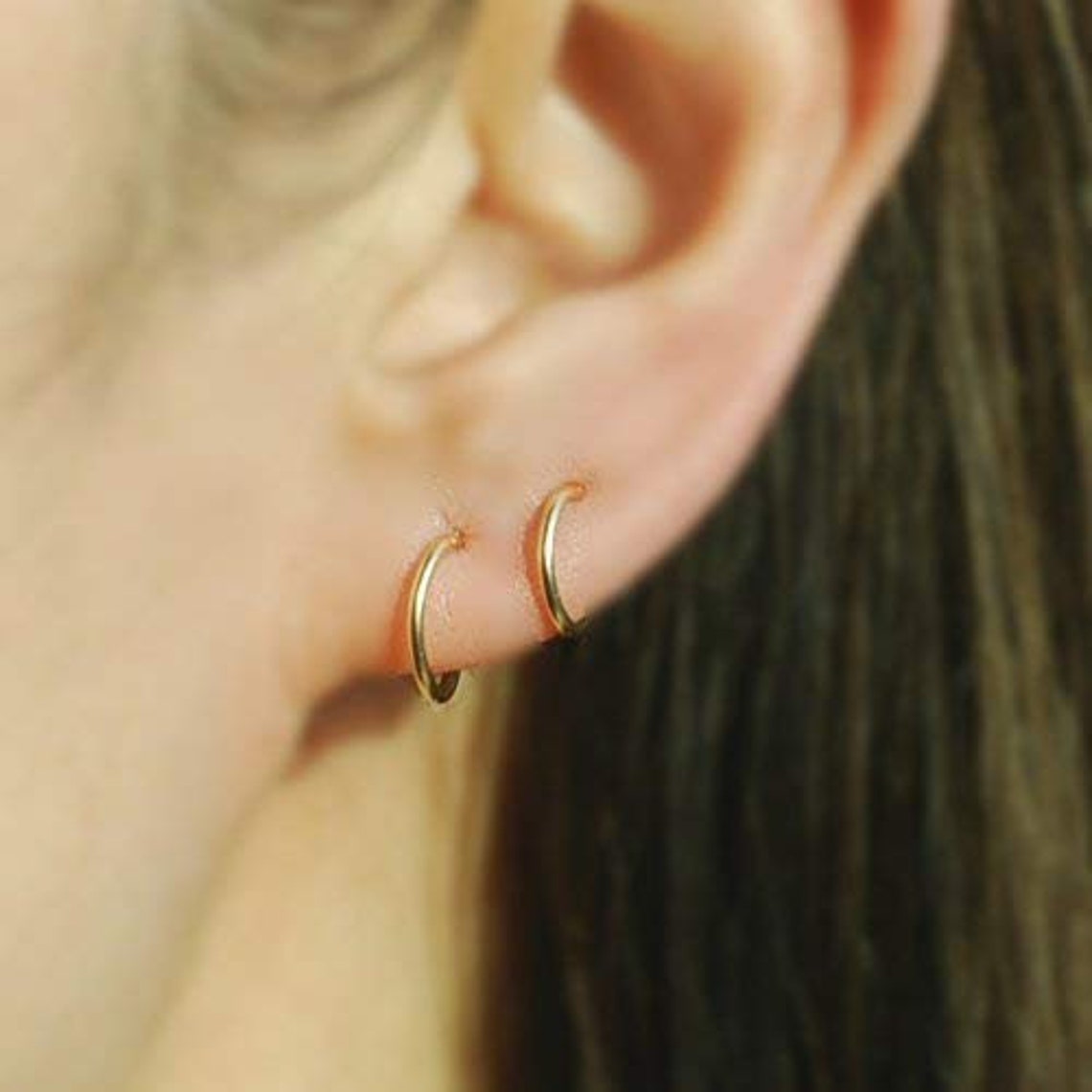 Single or Pair 18 Gauge Cartilage hoop earringTiny Cartilage Etsy