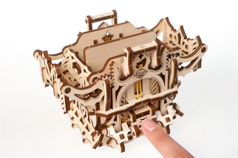 Ugears Deck Box 3D Puzzle Wooden Model Kit Mechanical Tabletop Etsy