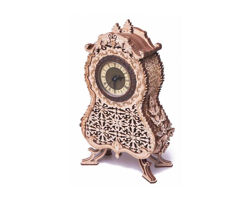 Tower Desk Clock 3D Wooden Puzzle Clock Model Kits for Adults Etsy