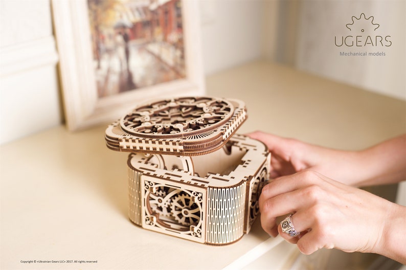 Ugears Treasure Box 3D Puzzle Wooden Mechanical Model KIT Etsy