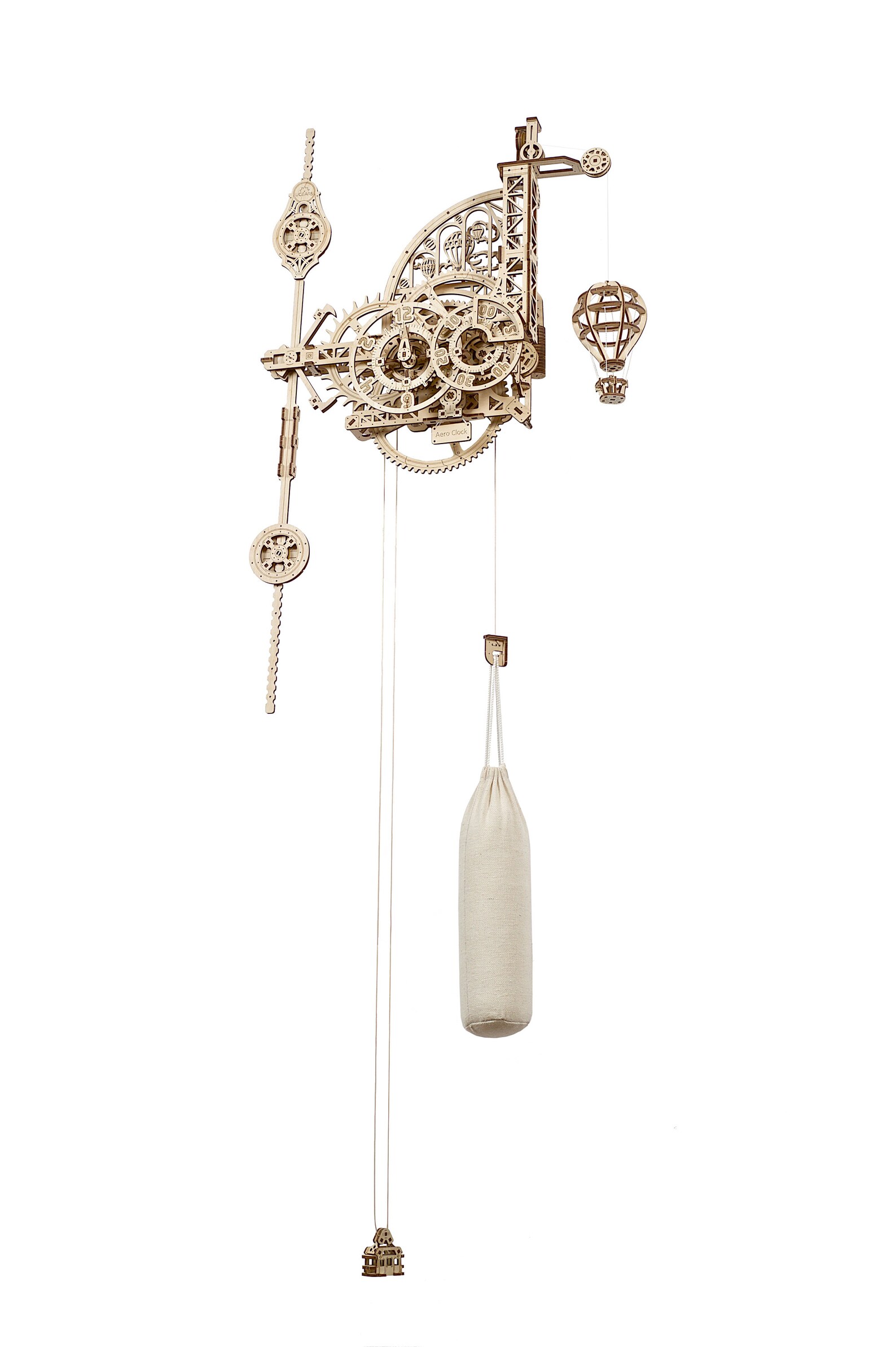 Aero Clock Wall Clock With Pendulum 3D Puzzle Mechanical Model Etsy