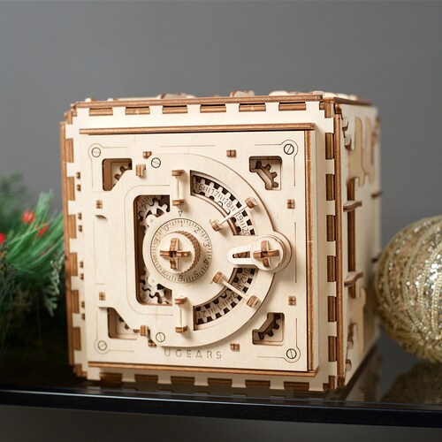 3d puzzle wooden puzzle, Wooden Box, Laser cut DIY plywood puzzle kit, jewelry box, safe box model kit, Jigsaw puzzles for adults