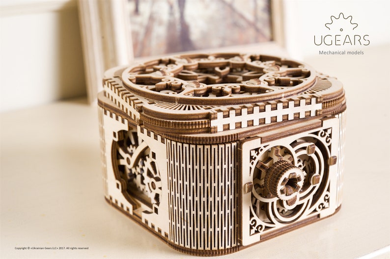 Ugears Treasure Box 3D Puzzle Wooden Mechanical Model KIT Etsy