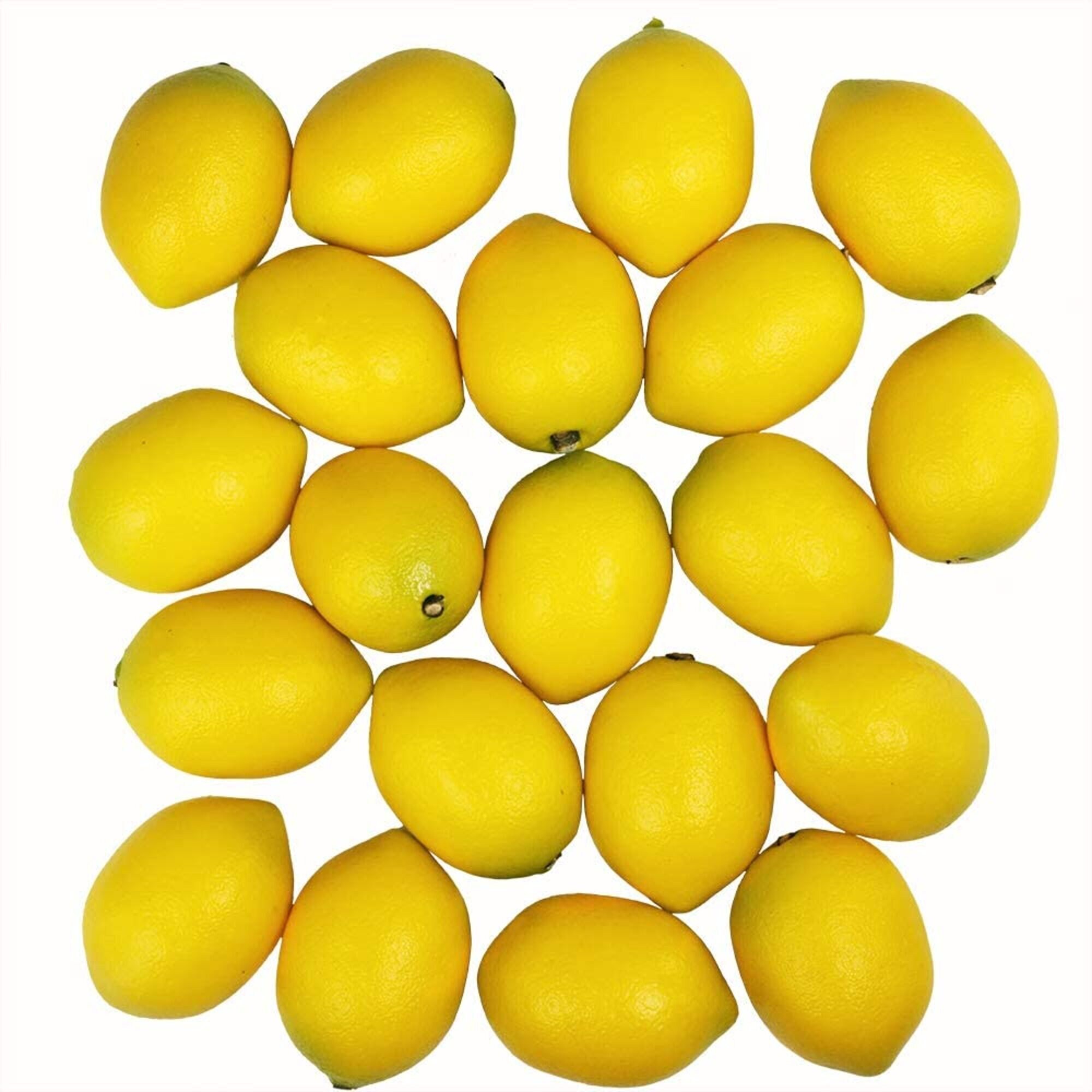20 Pcs Fake Lemons Decorations Faux Fruits Artificial Yellow Etsy