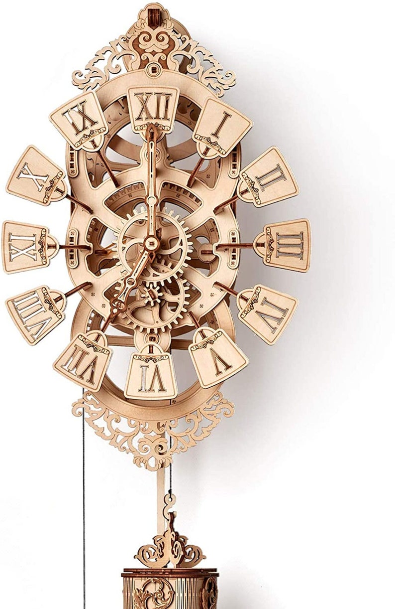 Wall Clock 3D Wooden Puzzle Model Kits for Adults Wooden Etsy